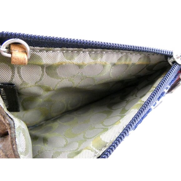 Coach Tartan Wool Mini Skinny Case w/ Keychain & Star Charm - Picture 7 of 14